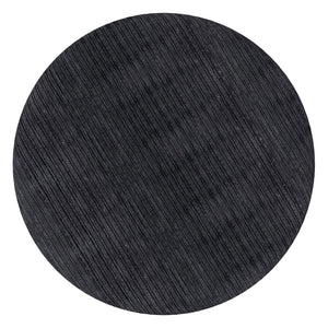 Worldwide Home Furnishings Willo-round Modern Ottoman – Plush Fabric, Elegant Accent, Versatile Seating And Chic Decorative Piece Black Fabric 402-523blk