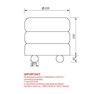 Worldwide Home Furnishings Willo-round Modern Ottoman – Plush Fabric, Elegant Accent, Versatile Seating And Chic Decorative Piece Rust Brown Fabric 402-523rbn