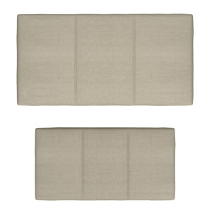 Worldwide Home Furnishings Levi-2pc Stylish Storage Ottoman Set - Versatile Nesting Design For Seamless Home Organization Beige Fabric 402-611bg