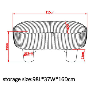 Worldwide Home Furnishings Sezron-storage Stylish Ottoman Bench With Hidden Storage For Clutter-free Living And Cozy Seating Beige Fabric 402-642beg