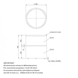 Worldwide Home Furnishings Novar-round Swivel Ottoman - Chic Boucle Upholstered Stool For Vanity Or Extra Living Room Seating Cream Boucle Fabric,Metal 402-670cm