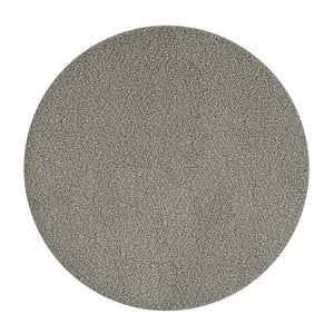 Worldwide Home Furnishings Novar-round Swivel Ottoman - Chic Boucle Upholstered Stool For Vanity Or Extra Living Room Seating Warm Grey Boucle Fabric,Metal 402-670wgy