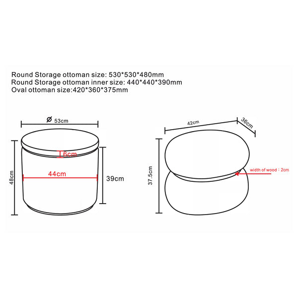 Worldwide Home Furnishings Cecily-2pc Stylish Ottoman Set With Storage And Serving Tray - Elevate Your Living Room Decor! Ivory Boucle Fabric,Wood 402-951iv
