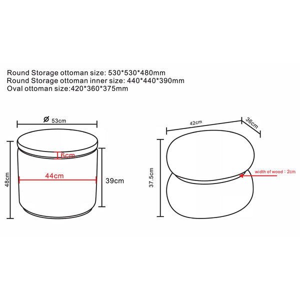 Worldwide Home Furnishings Cecily-2pc Stylish Ottoman Set With Storage And Serving Tray - Elevate Your Living Room Decor! Warm Grey Boucle Fabric,Wood 402-951wgy