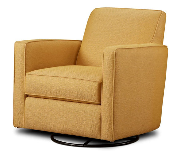 Fusion Maxwell Gold Mine Citrine Swivel Glider Chair - Durable, Stylish & Comfortable Accent For Any Room Yellow S,100% Polyester 402-g Gold Mine Citrine Swivel Glider Chair