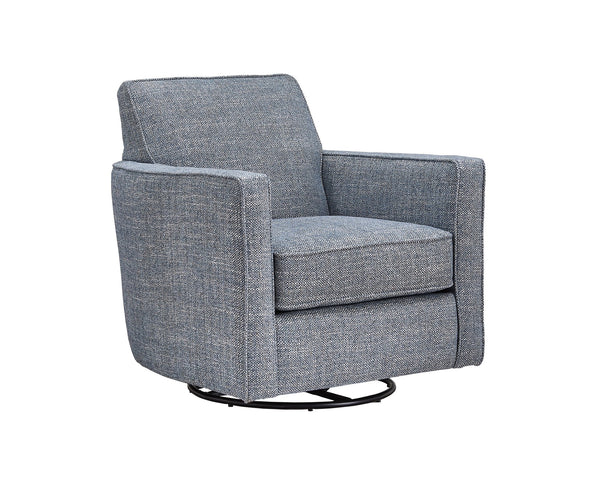 Fusion Jonah Posey Surf Swivel Glider Chair In Grey - Stylish, Durable, And Comfortably Reversible Design! Grey Sw ,97% Polyester 3% Linen 402-g Posey Surf Swivel Glider