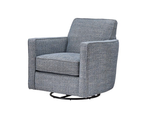 Fusion Jonah Posey Surf Swivel Glider Chair In Grey - Stylish, Durable, And Comfortably Reversible Design! Grey Sw ,97% Polyester 3% Linen 402-g Posey Surf Swivel Glider