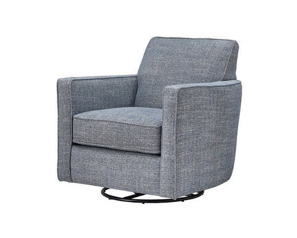 Fusion Jonah Posey Surf Swivel Glider Chair In Grey - Stylish, Durable, And Comfortably Reversible Design! Grey Sw ,97% Polyester 3% Linen 402-g Posey Surf Swivel Glider