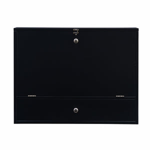 Homeroots 26" Black Wall Mounted Floating Desk   402012