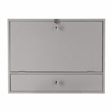 Homeroots 26" Gray Wall Mounted Floating Desk   402013