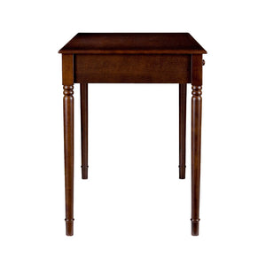 HomeRoots 43" Brown Solid Wood Writing Desk - Classic Style with Two Drawers for Home Office & Compact Spaces 402018