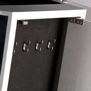 Homeroots 18" Silver Mirrored Writing Desk With Seven Drawers  Manufactured Wood 402023