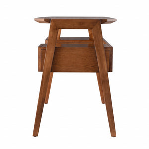 Homeroots 48" Brown Writing Desk With Two Drawers   402025