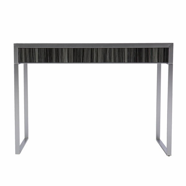 Homeroots 42" Silver Writing Desk With Two Drawers   402027