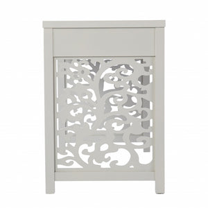 HomeRoots 43" Gray Writing Desk - Vintage Chic Design with Spacious Surface & Elegant Storage for Home Office 402030