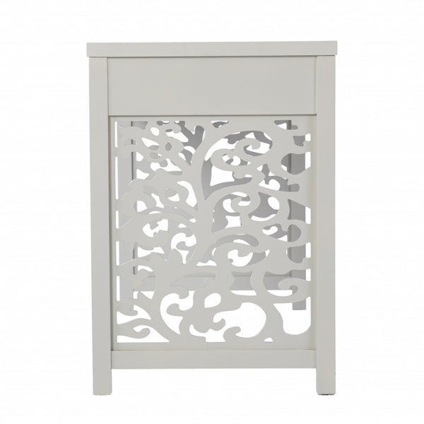 HomeRoots 43" Gray Writing Desk - Vintage Chic Design with Spacious Surface & Elegant Storage for Home Office 402030