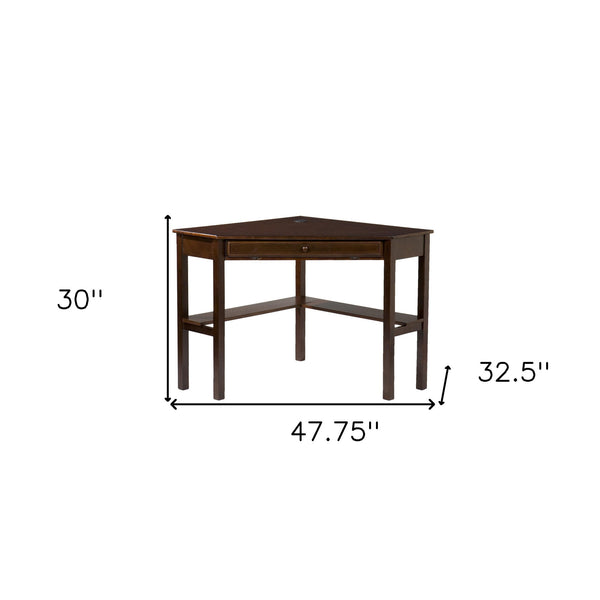 Homeroots Espresso Corner Computer Desk   402033