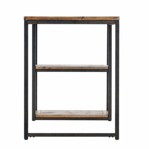 Homeroots 50" Brown And Black Solid Wood Writing Desk   402036