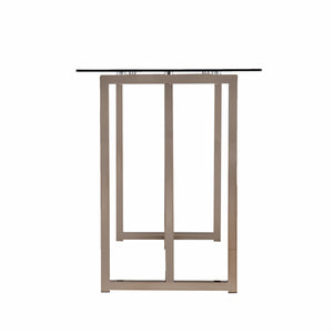 Homeroots 48" Clear And Champagne Glass Writing Desk   402037