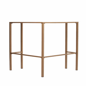 Homeroots 42" Clear And Gold Glass Writing Desk   402041