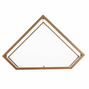 Homeroots 42" Clear And Gold Glass Writing Desk   402041