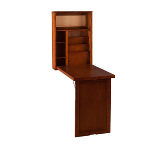 Homeroots 22" Brown Wall Mounted Secretary Desk   402048