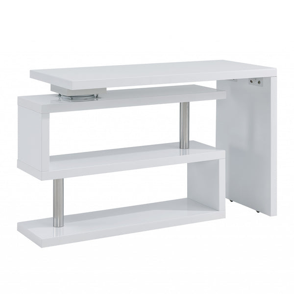 Homeroots 45" White Corner Writing Desk   402049