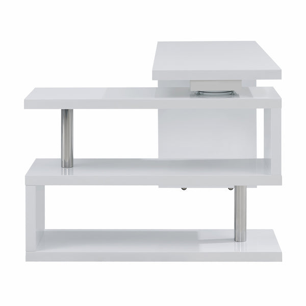 Homeroots 45" White Corner Writing Desk   402049