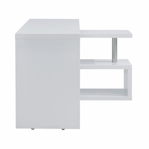 Homeroots 45" White Corner Writing Desk   402049