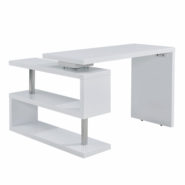Homeroots 45" White Corner Writing Desk   402049