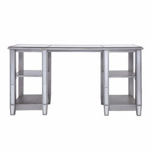 Homeroots 50" Silver Mirrored Writing Desk   402052