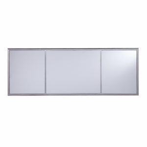 Homeroots 50" Silver Mirrored Writing Desk   402052