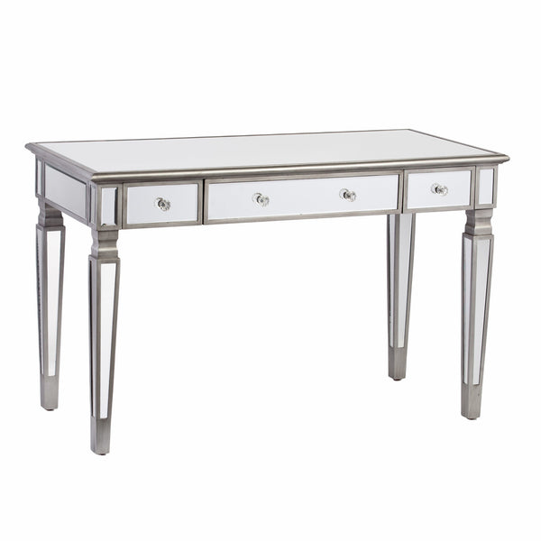 Homeroots 48" Silver Mirrored With Three Drawers   402057