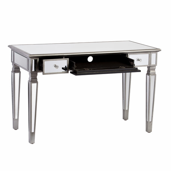 Homeroots 48" Silver Mirrored With Three Drawers   402057