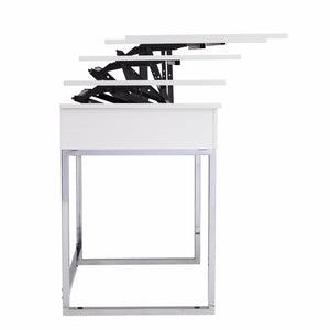 Homeroots 48" Adjustable White Standing Desk Converter   402058