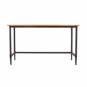 Homeroots 53" Natural And Black Writing Desk   402059