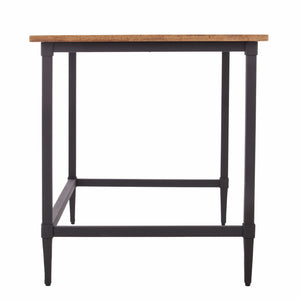 Homeroots 53" Natural And Black Writing Desk   402059