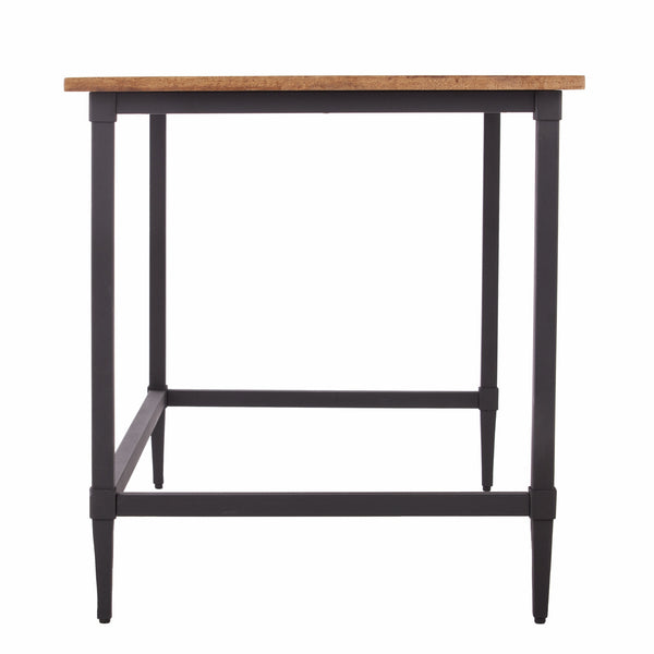 Homeroots 53" Natural And Black Writing Desk   402059