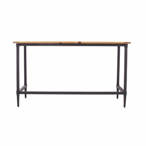 Homeroots 53" Natural And Black Writing Desk   402059