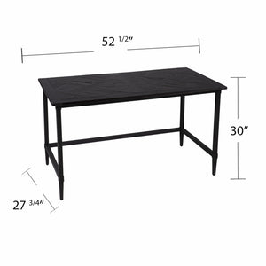Homeroots 53" Black Writing Desk   402060