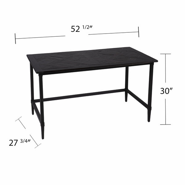 Homeroots 53" Black Writing Desk   402060