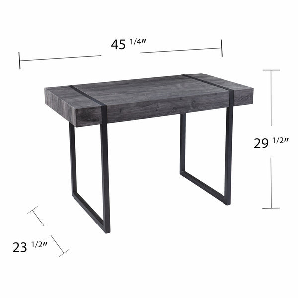 Homeroots 45" Black Writing Desk   402062