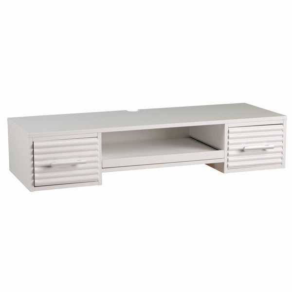 Homeroots White Wall Mount Desk With Drawers   402063