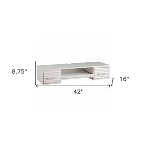 Homeroots White Wall Mount Desk With Drawers   402063