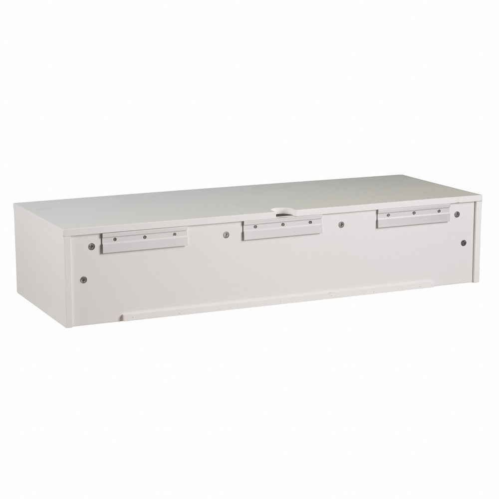 Homeroots White Wall Mount Desk With Drawers   402063