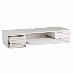 Homeroots White Wall Mount Desk With Drawers   402063