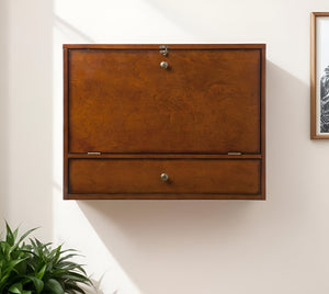 Homeroots 26" Brown Floating Desk   402064