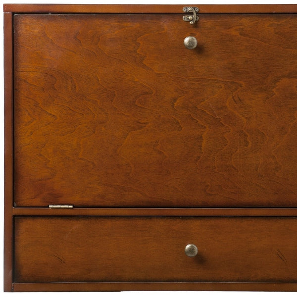 Homeroots 26" Brown Floating Desk   402064