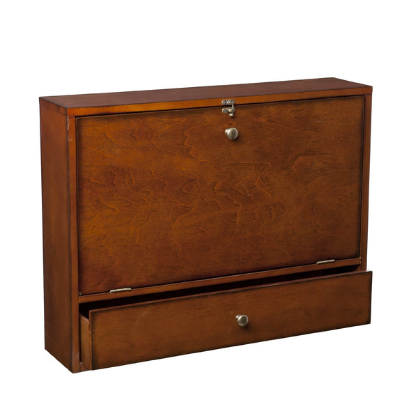 Homeroots 26" Brown Floating Desk   402064