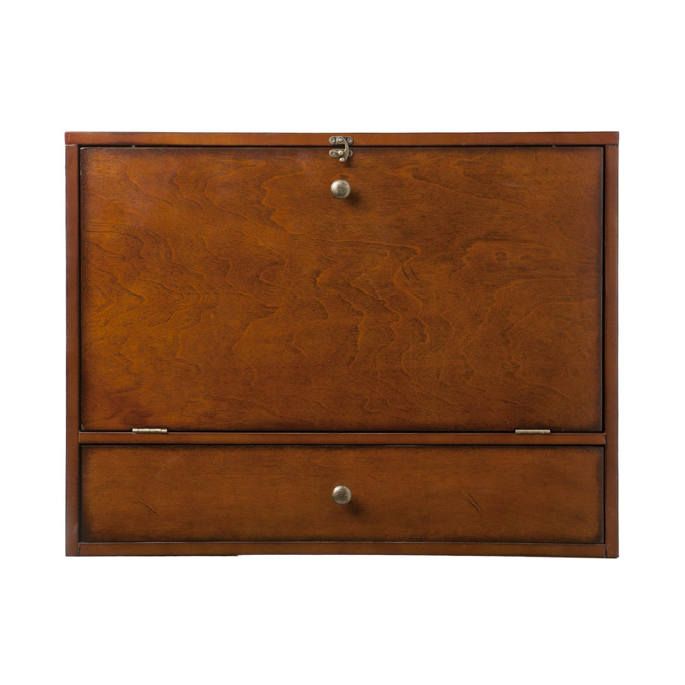 Homeroots 26" Brown Floating Desk   402064